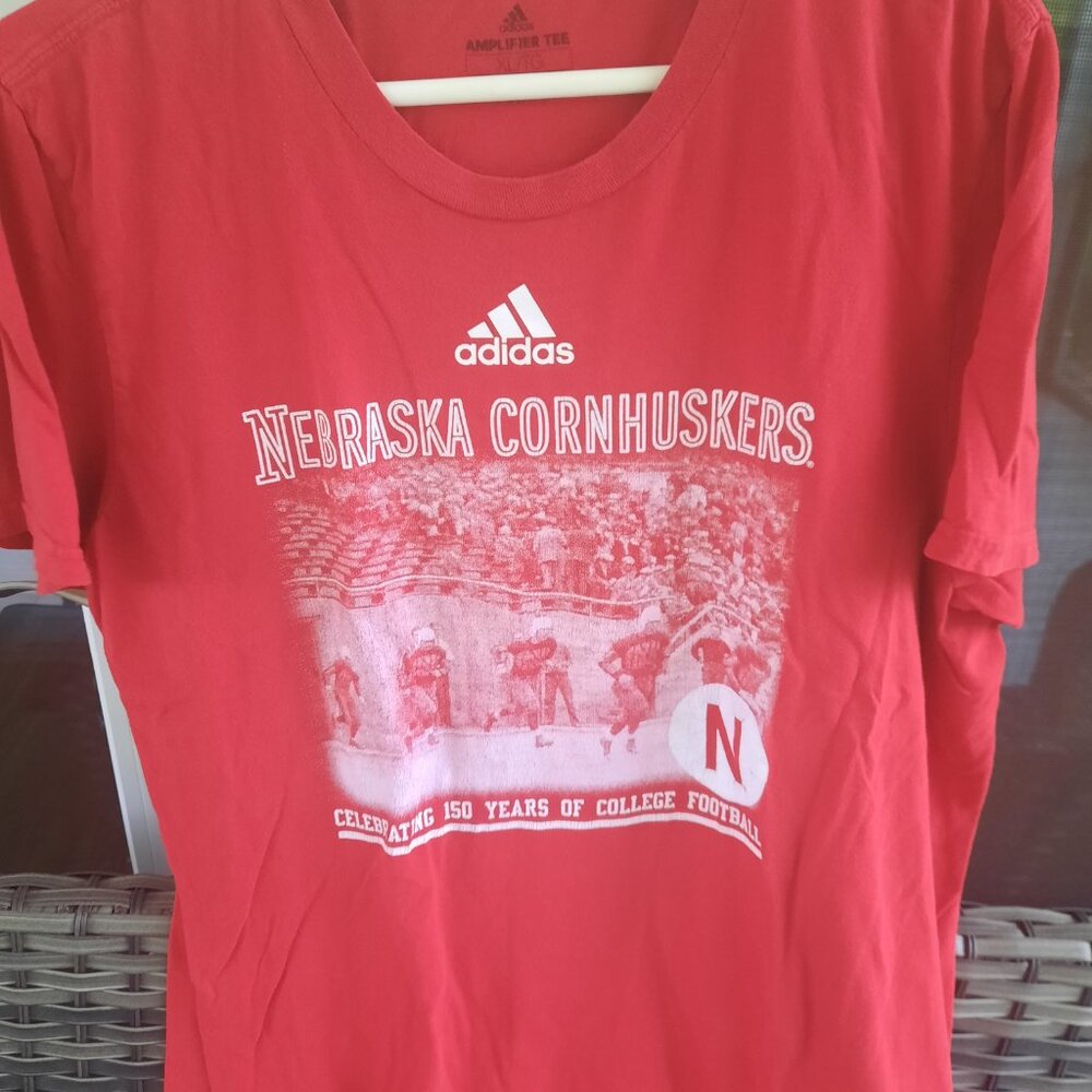 Nebraska Cornhuskers 150th Football Anniversary T-Shirt, Size L - Free Shipping
